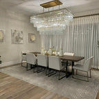 72 Inch Chain Crystal Tiered Rectangular Chandelier - Marignan