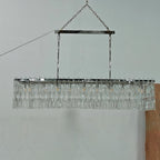 60 Inch Crystal Chain Rectangular Chandelier - Marignan