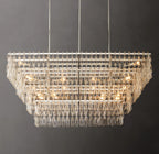 72 Inch Chain Crystal Tiered Rectangular Chandelier - Marignan