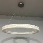 60 Inch Alabaster Circular LED Chandelier - Rivage Lueur
