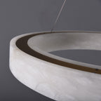 31 Inch Alabaster Circular LED Chandelier - Rivage Lueur
