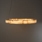 31 Inch Alabaster Circular LED Chandelier - Rivage Lueur