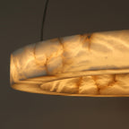 31 Inch Alabaster Circular LED Chandelier - Rivage Lueur
