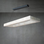 137 cm rechteckiger LED-Kronleuchter aus Alabaster - Rivage Lueur