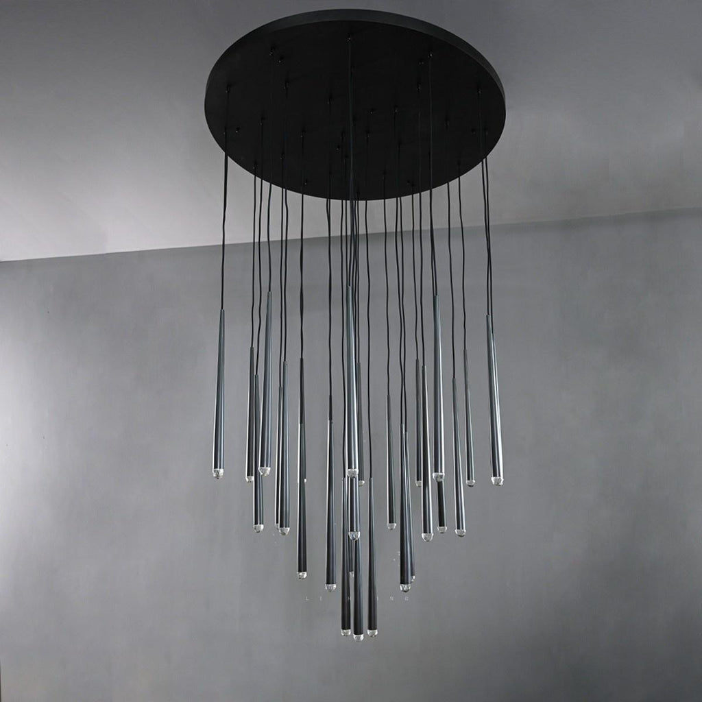 48 Inch Pin Cascading Round Chandelier - Aquitaine