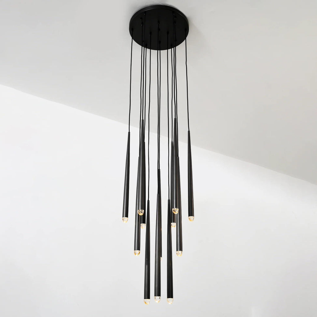 18 Inch Rod Cascading Round Chandelier - Aquitaine