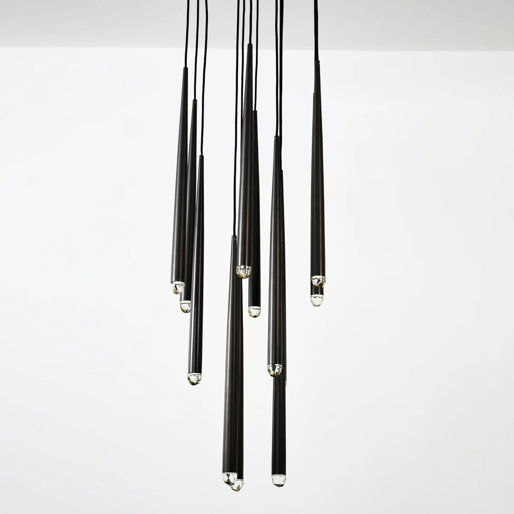 18 Inch Rod Cascading Round Chandelier - Aquitaine