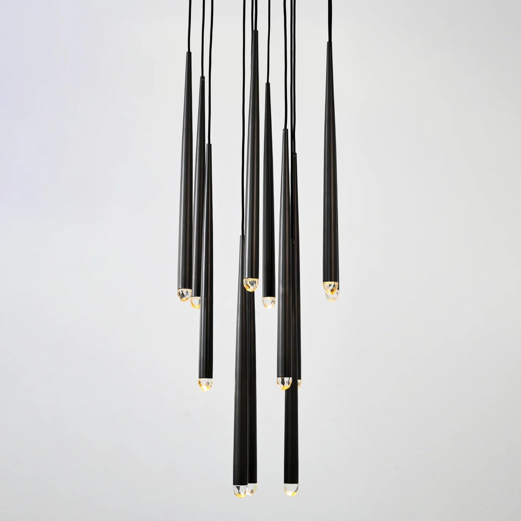 18 Inch Rod Cascading Round Chandelier - Aquitaine