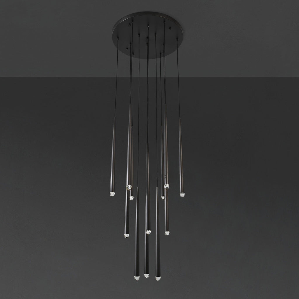 24 Inch Pin Cascading Round Chandelier - Aquitaine