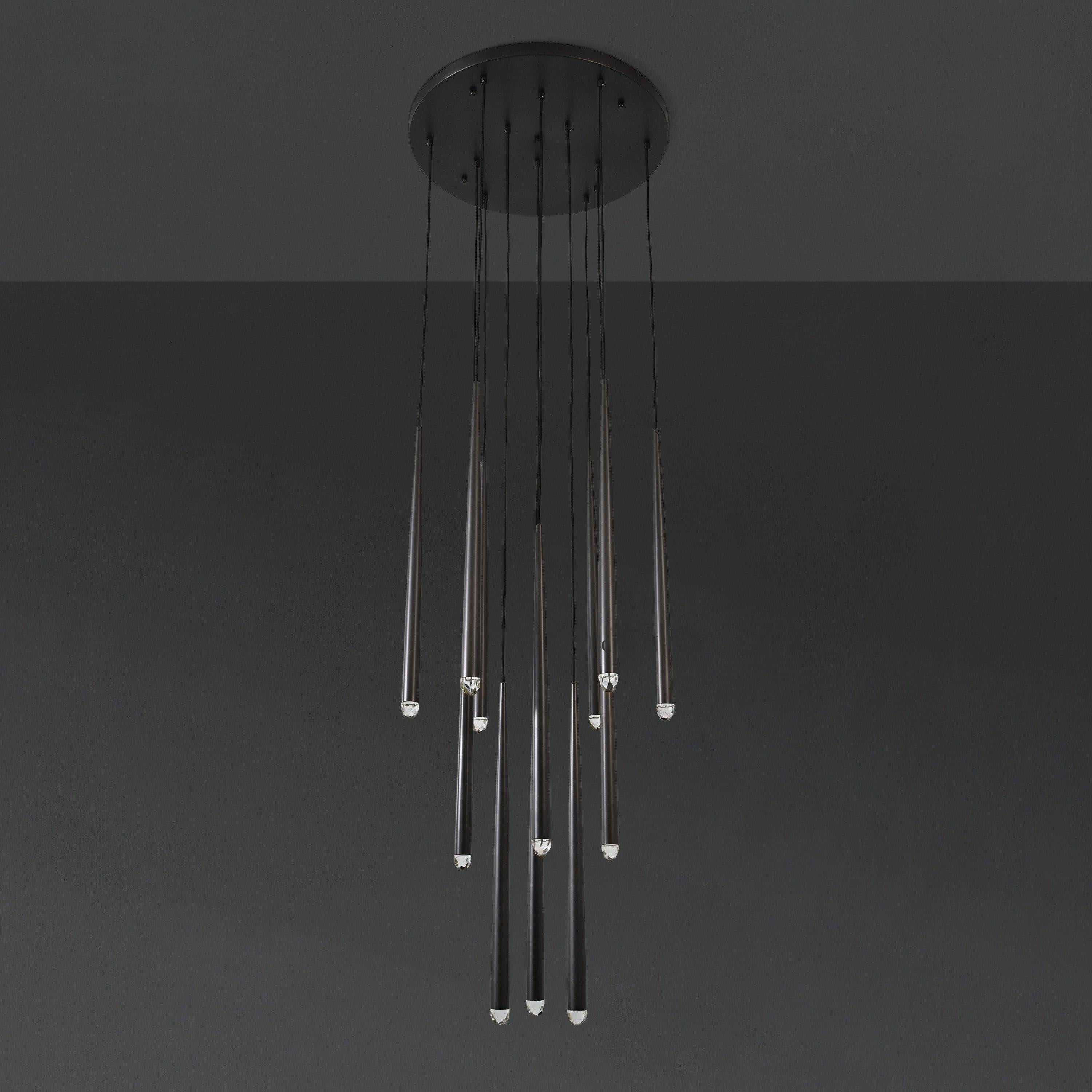 24 Inch Pin Cascading Round Chandelier - Aquitaine
