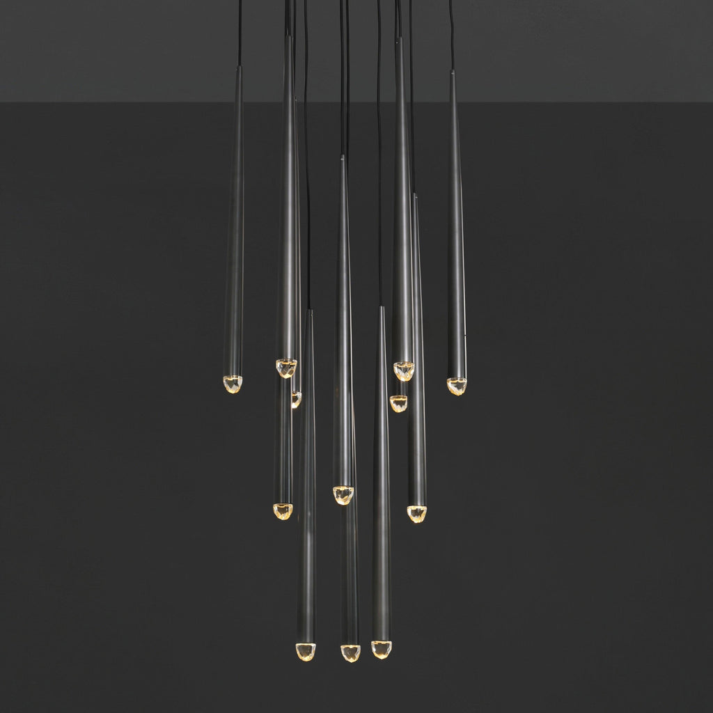 24 Inch Pin Cascading Round Chandelier - Aquitaine