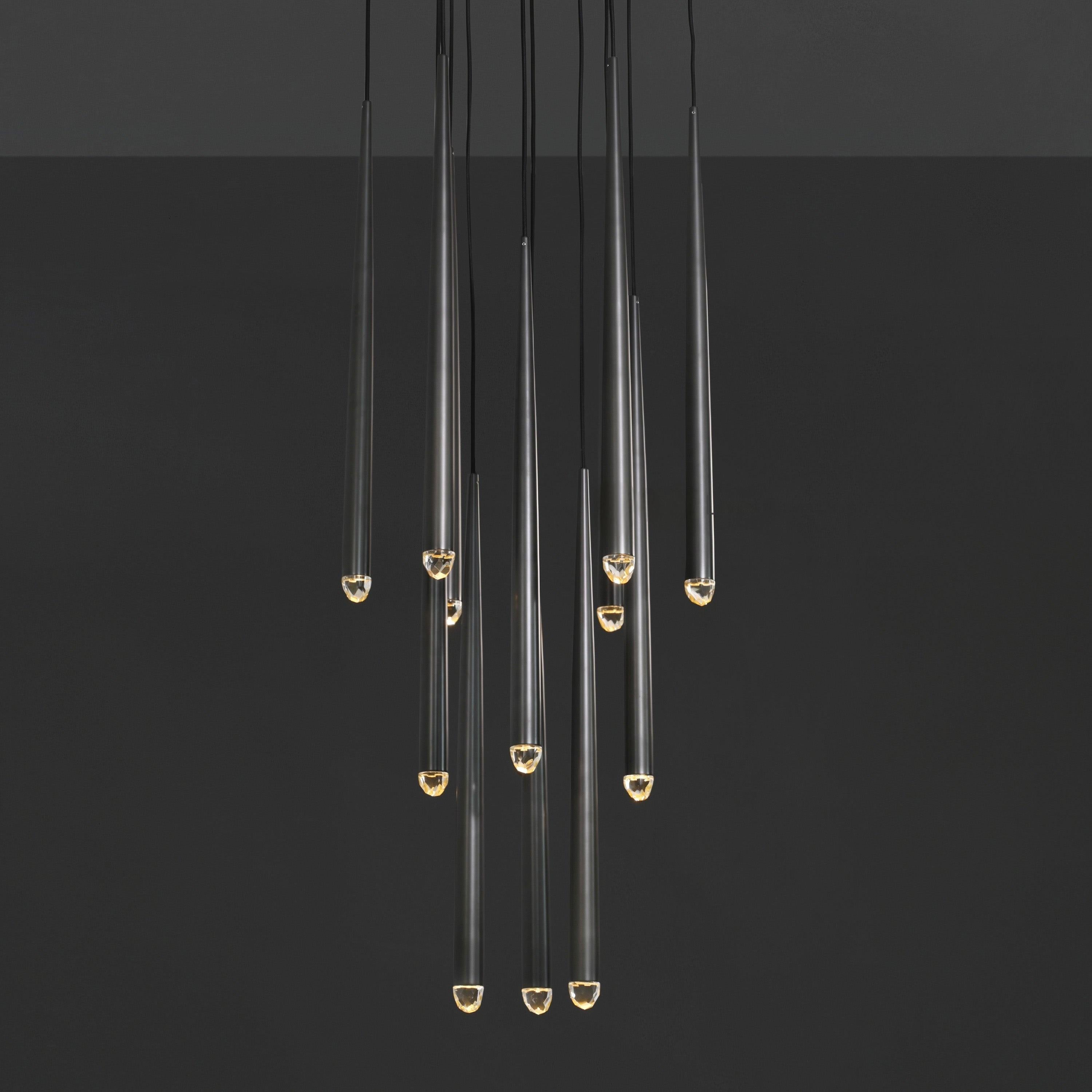 24 Inch Pin Cascading Round Chandelier - Aquitaine