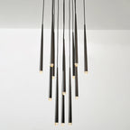 24 Inch Rod Cascading Round Chandelier - Aquitaine
