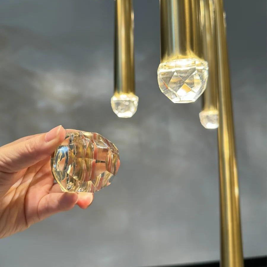 48 Inch Cascading Rod Staircase Chandelier - Aquitaine