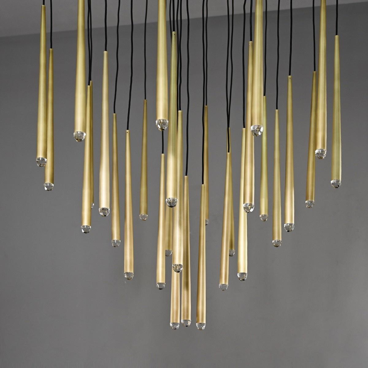48 Inch Pin Cascading Round Chandelier - Aquitaine