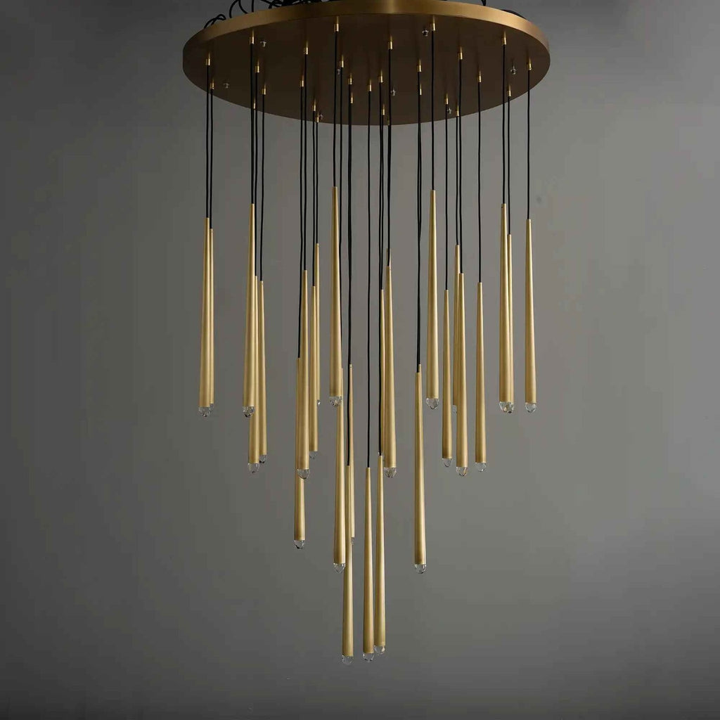 48 Inch Rod Cascading Round Chandelier - Aquitaine