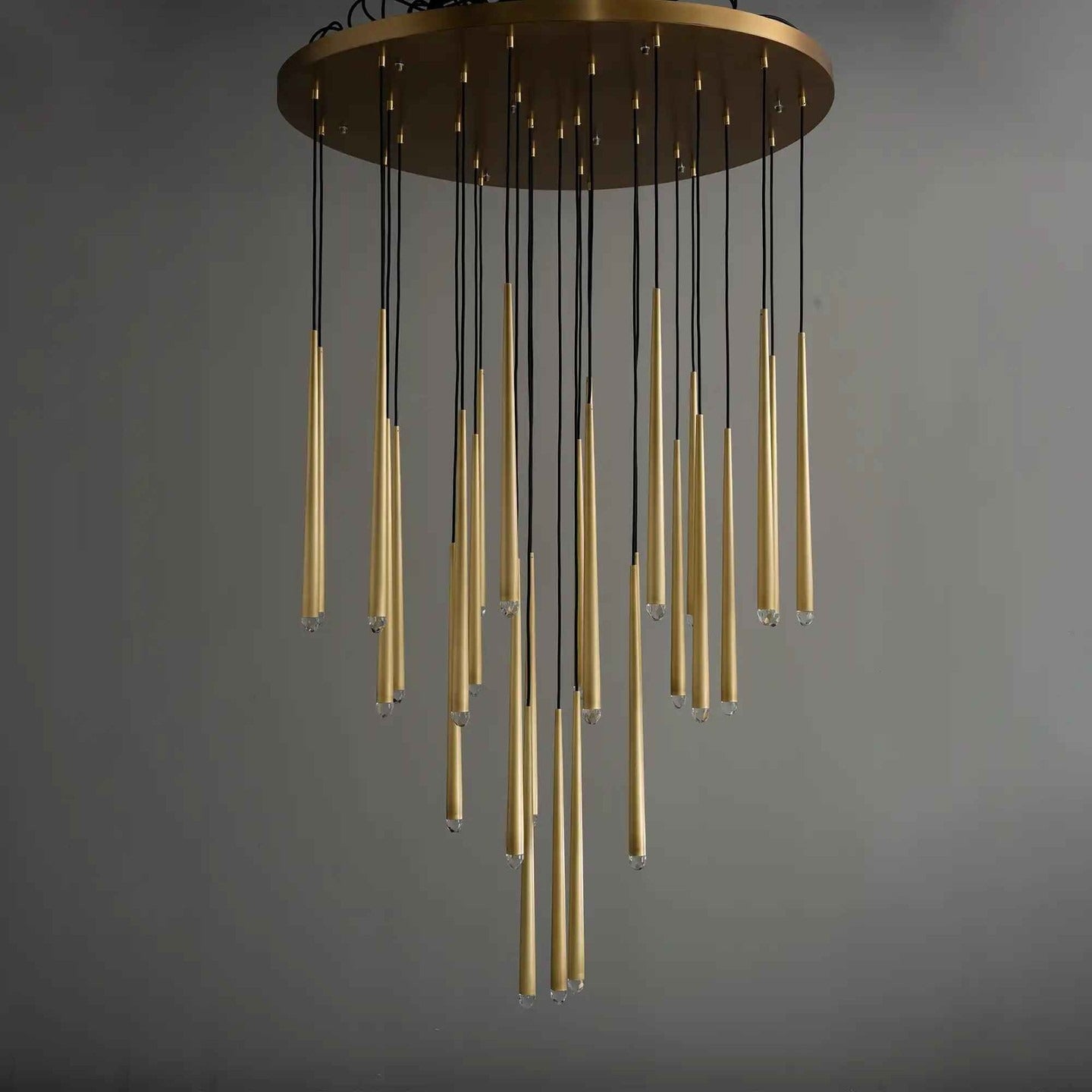 48 Inch Rod Cascading Round Chandelier - Aquitaine