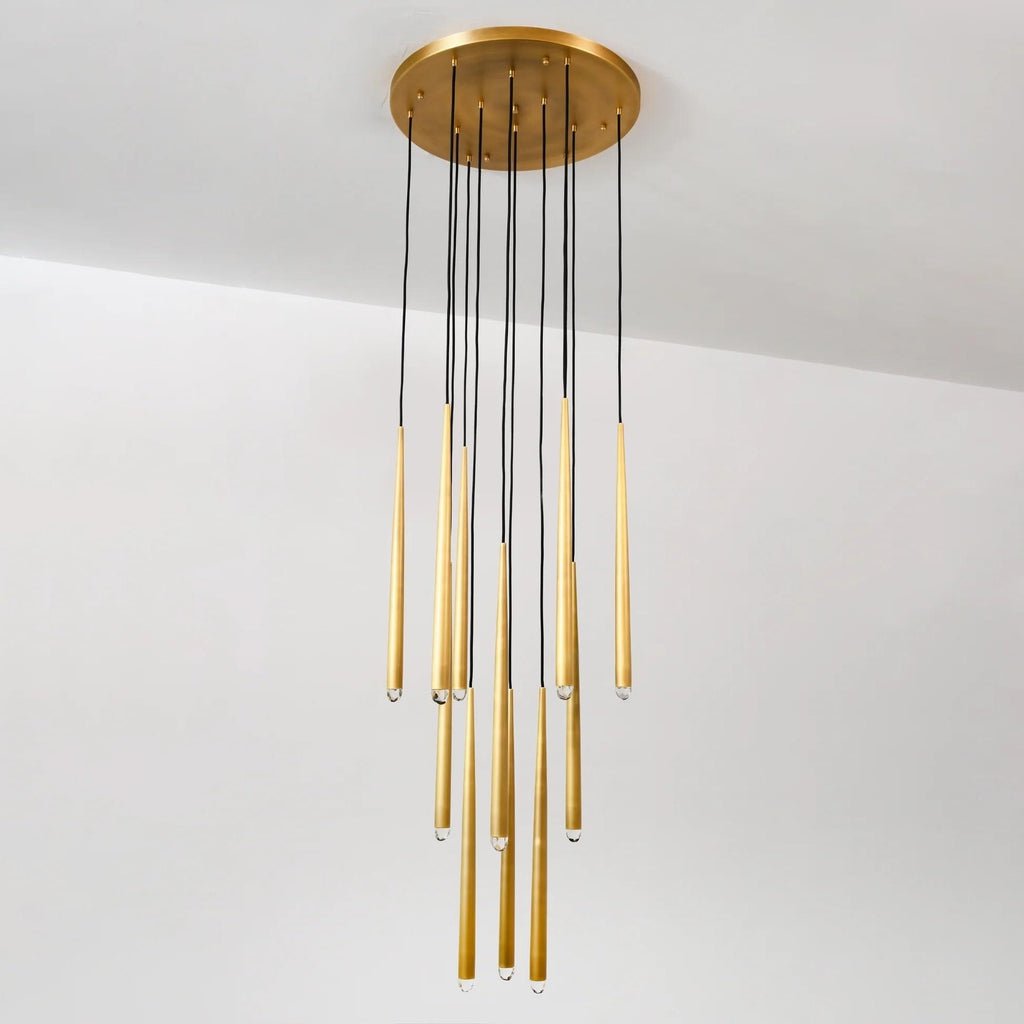18 Inch Rod Cascading Round Chandelier - Aquitaine