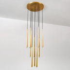 18 Inch Rod Cascading Round Chandelier - Aquitaine