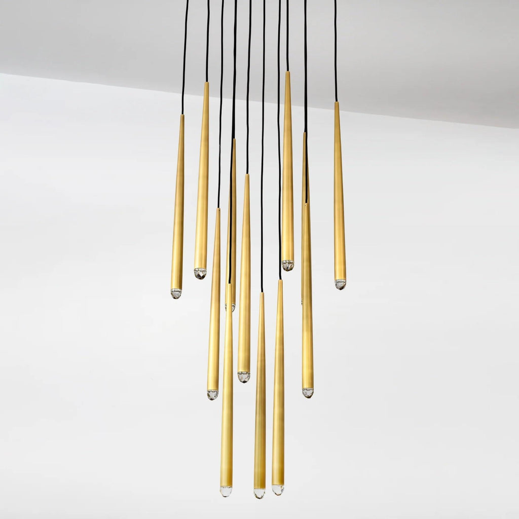 18 Inch Rod Cascading Round Chandelier - Aquitaine