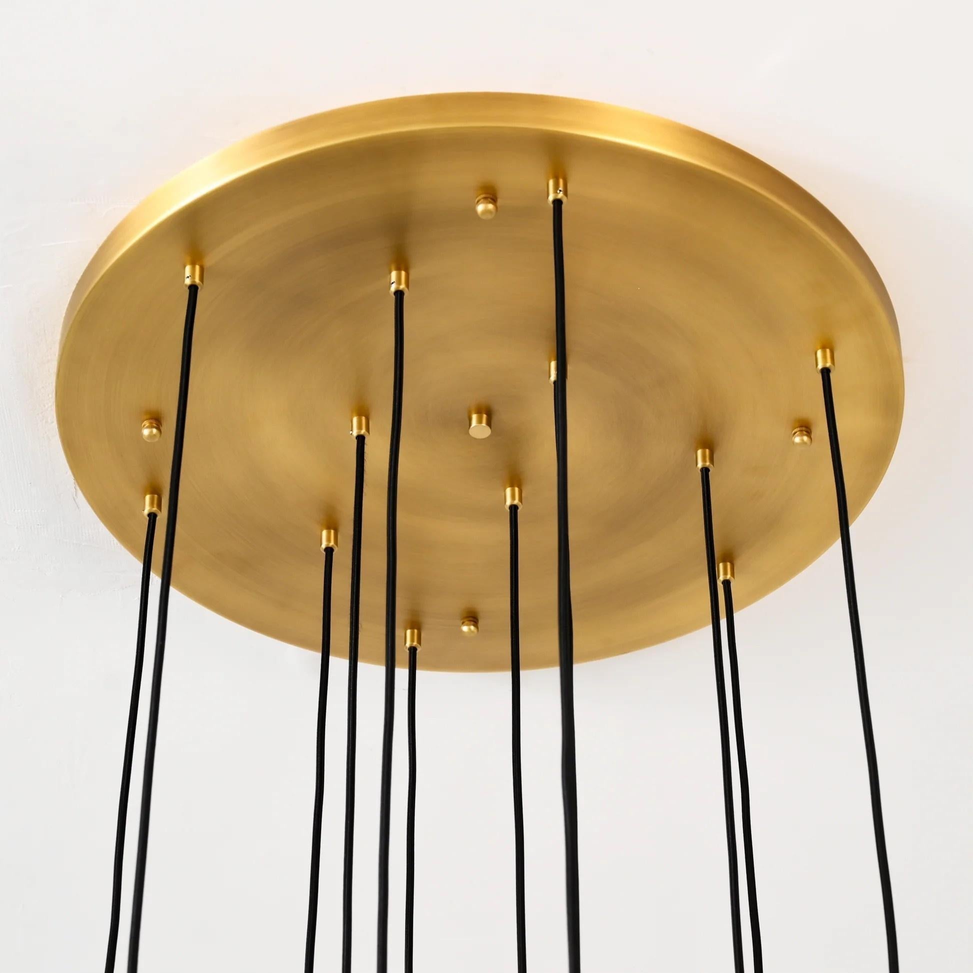 18 Inch Rod Cascading Round Chandelier - Aquitaine