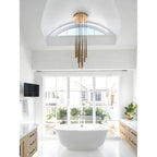 18 Inch Rod Cascading Round Chandelier - Aquitaine