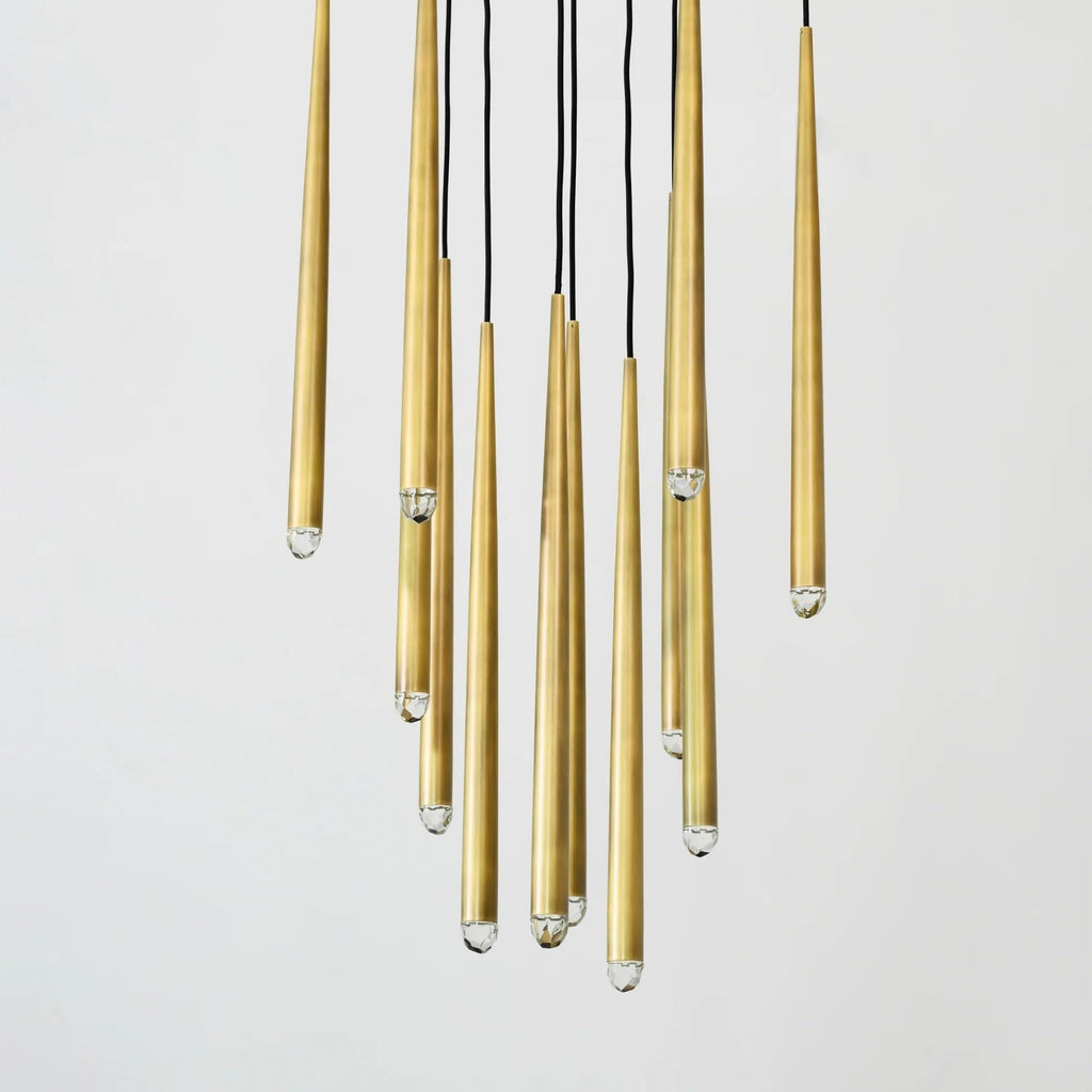 24 Inch Rod Cascading Round Chandelier - Aquitaine