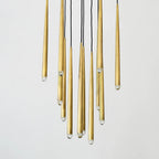 24 Inch Rod Cascading Round Chandelier - Aquitaine