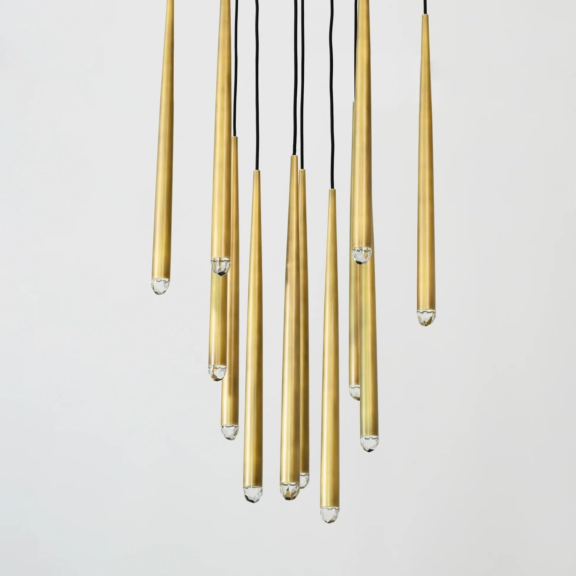 24 Inch Rod Cascading Round Chandelier - Aquitaine