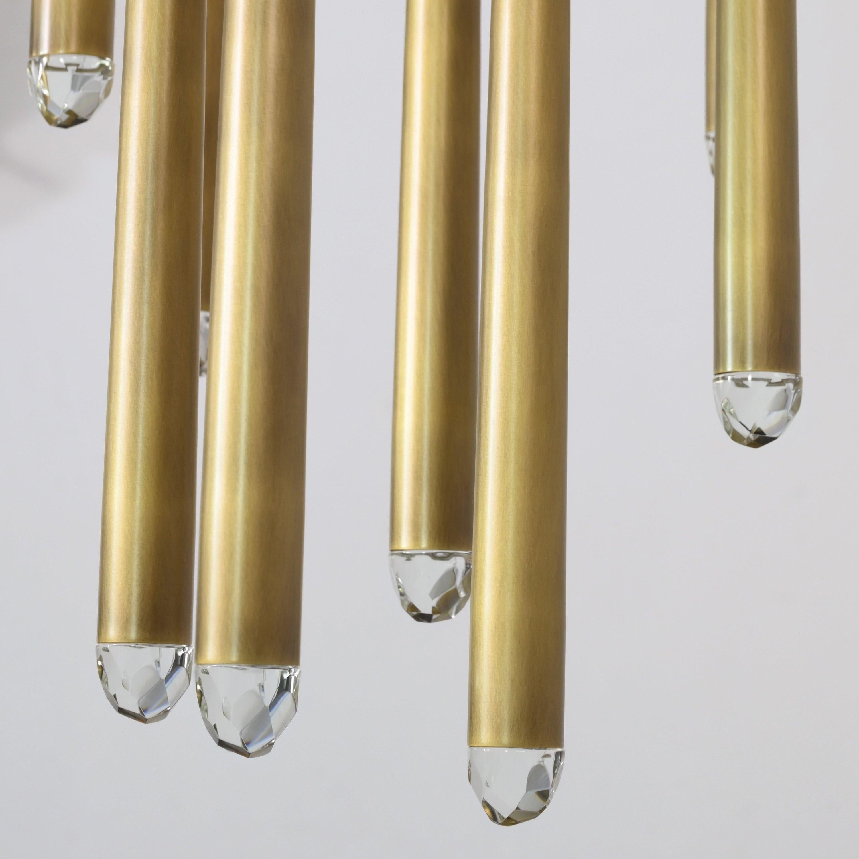 24 Inch Rod Cascading Round Chandelier - Aquitaine