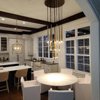 24 Inch Rod Cascading Round Chandelier - Aquitaine