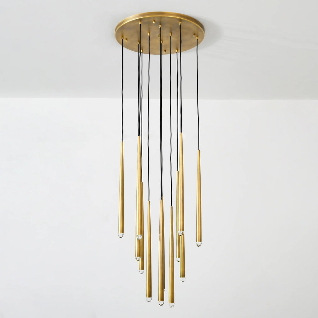 24 Inch Rod Cascading Round Chandelier - Aquitaine