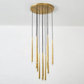 24 Inch Rod Cascading Round Chandelier - Aquitaine