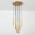 24 Inch Rod Cascading Round Chandelier - Aquitaine