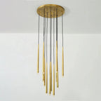 24 Inch Cascading Rod Staircase Chandelier - Aquitaine