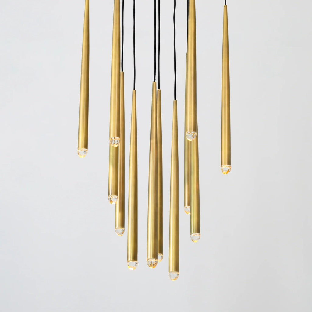 24 Inch Rod Cascading Round Chandelier - Aquitaine