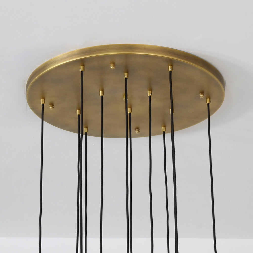 24 Inch Rod Cascading Round Chandelier - Aquitaine