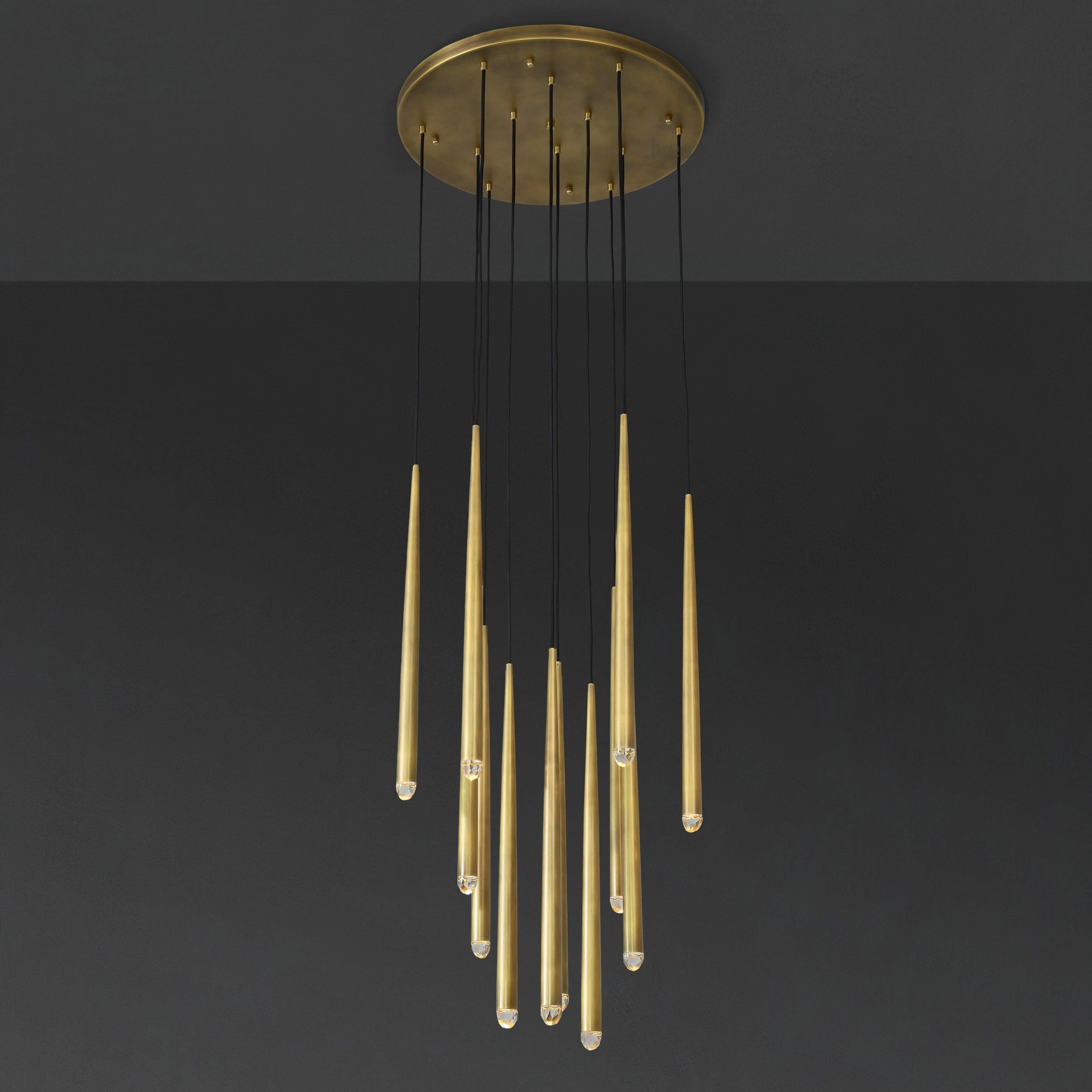 24 Inch Pin Cascading Round Chandelier - Aquitaine