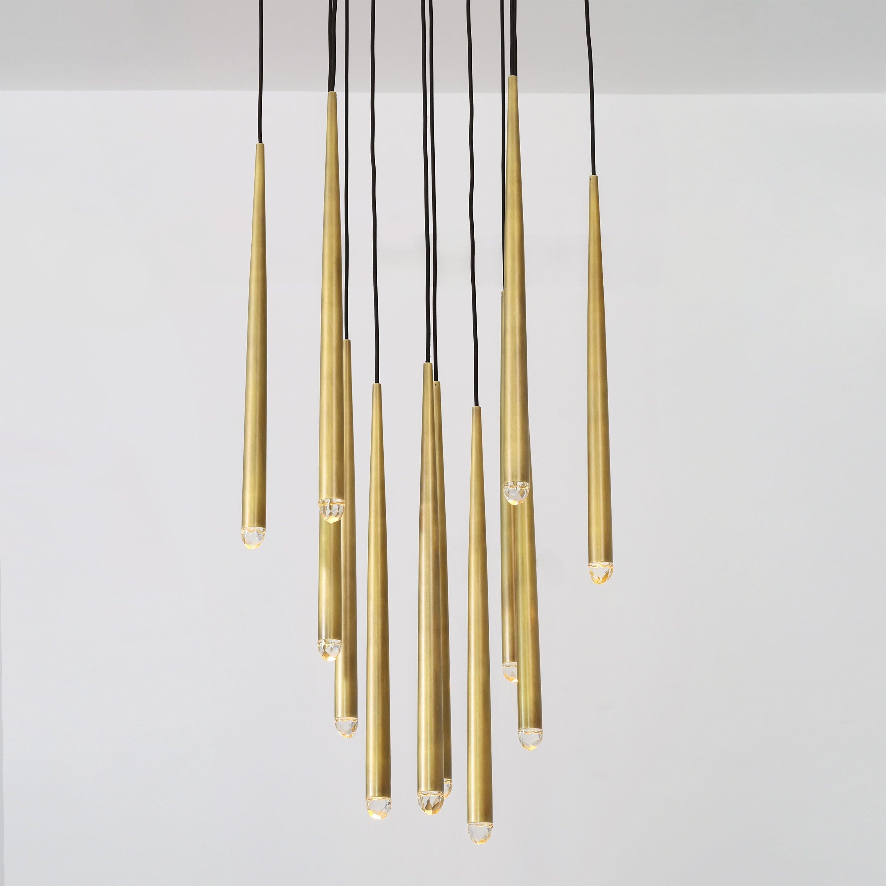 24 Inch Pin Cascading Round Chandelier - Aquitaine