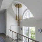 30 Inch Rod Cascading Round Chandelier - Aquitaine