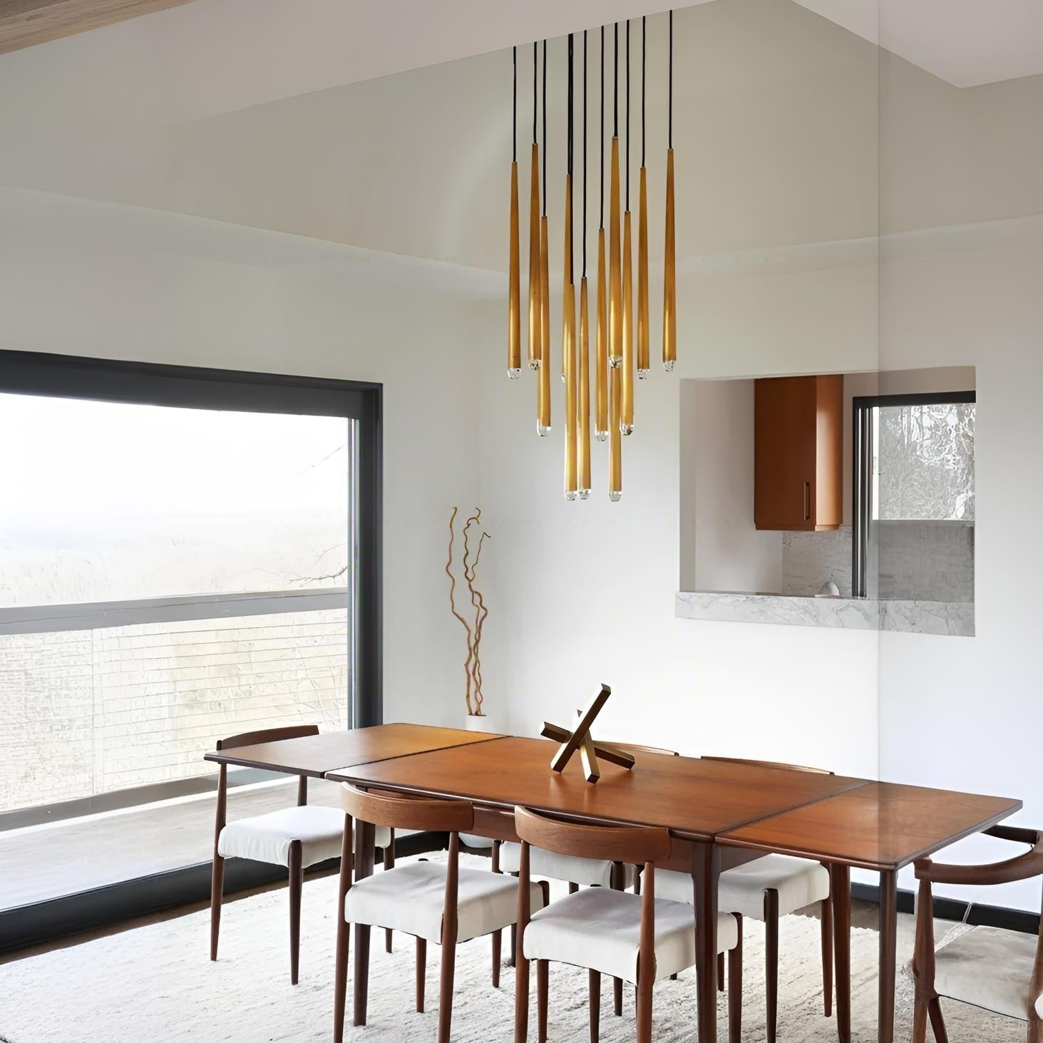 30 Inch Rod Cascading Round Chandelier - Aquitaine