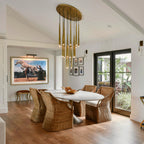 30 Inch Rod Cascading Round Chandelier - Aquitaine