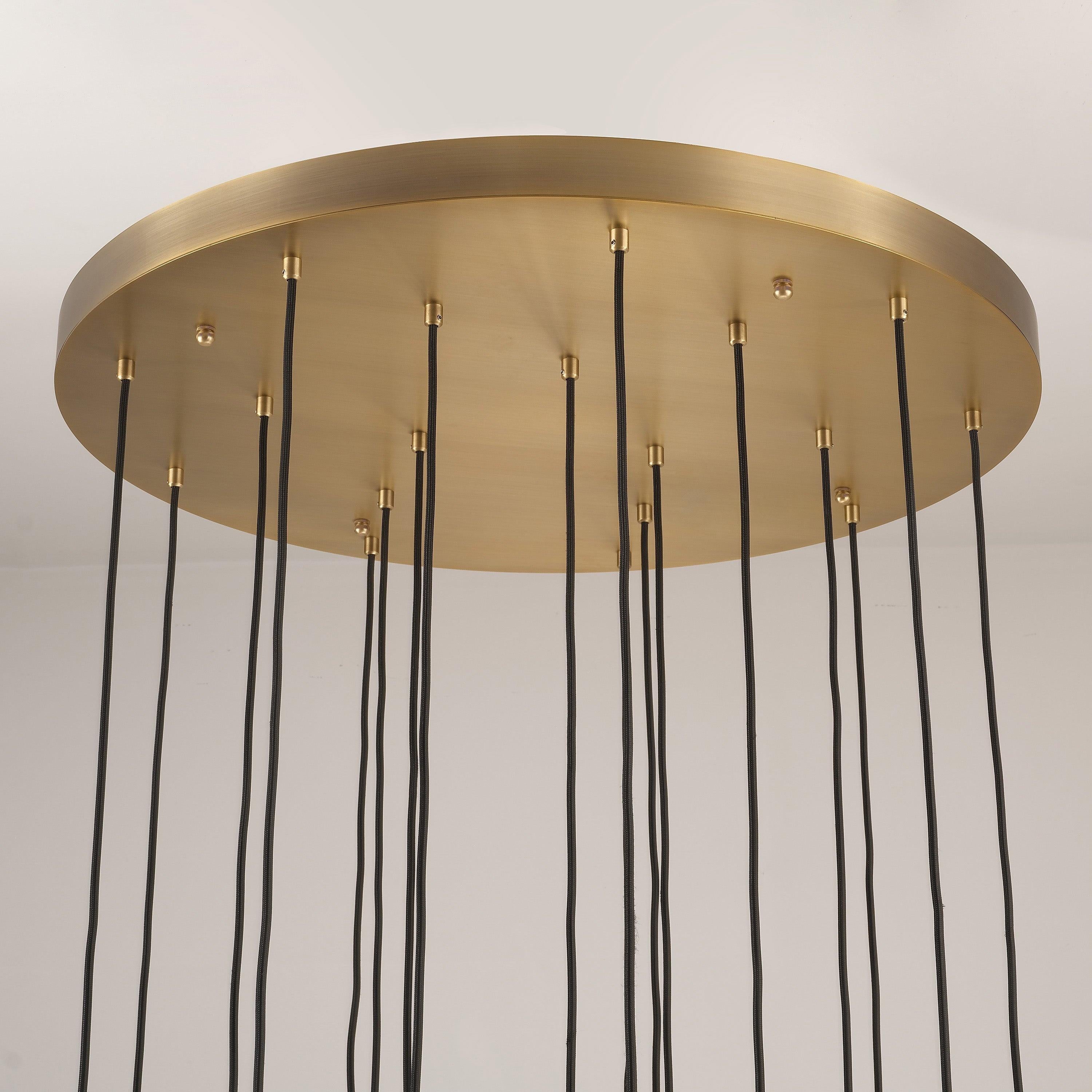 Lustre rond en forme de goutte de pluie de 31 pouces