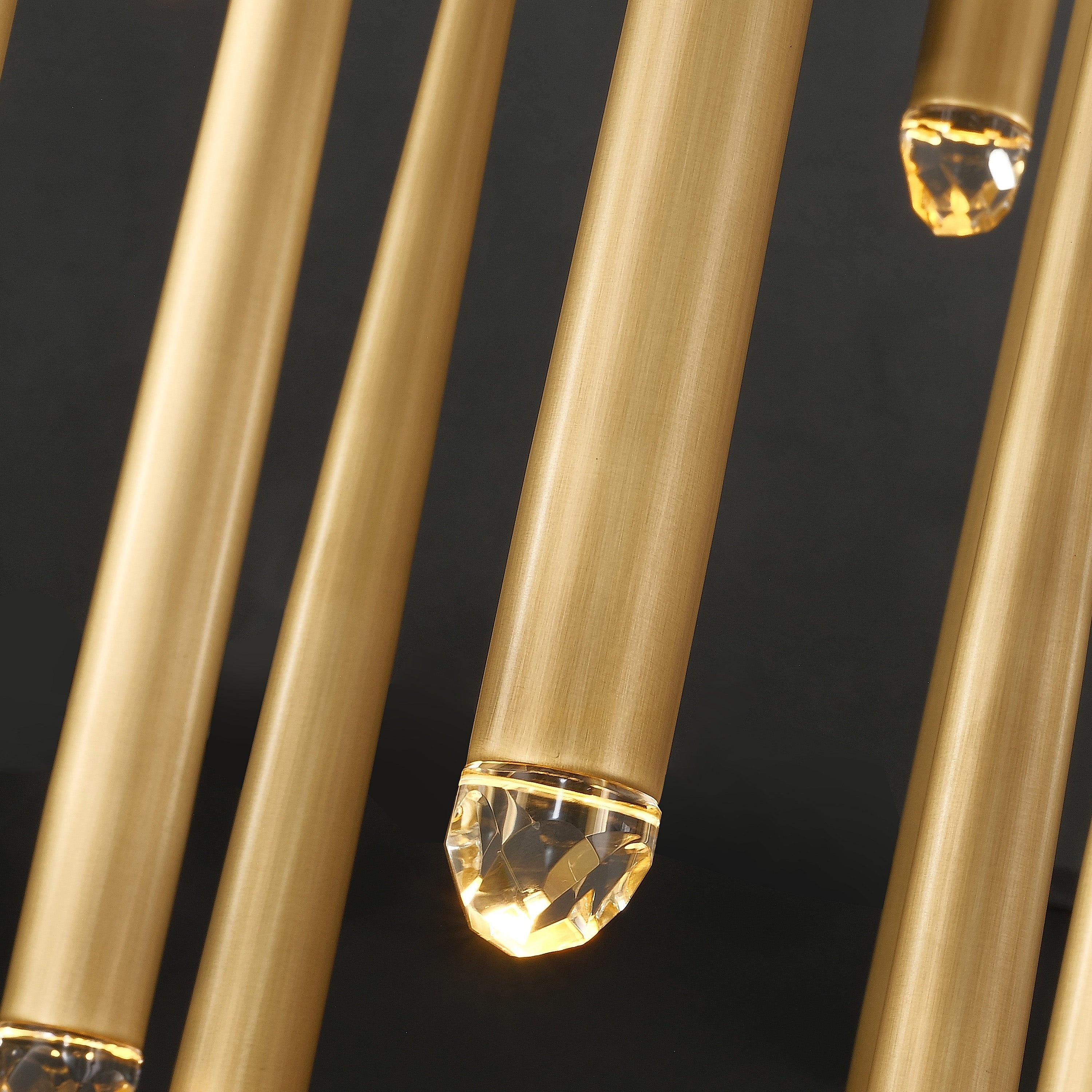 Lustre rond en forme de goutte de pluie de 31 pouces