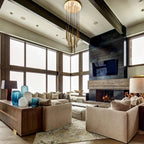 30 Inch Rod Cascading Round Chandelier - Aquitaine