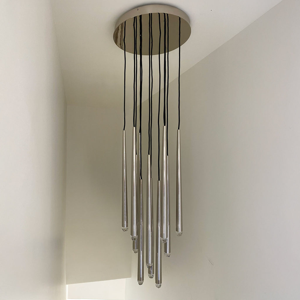18 Inch Rod Cascading Round Chandelier - Aquitaine