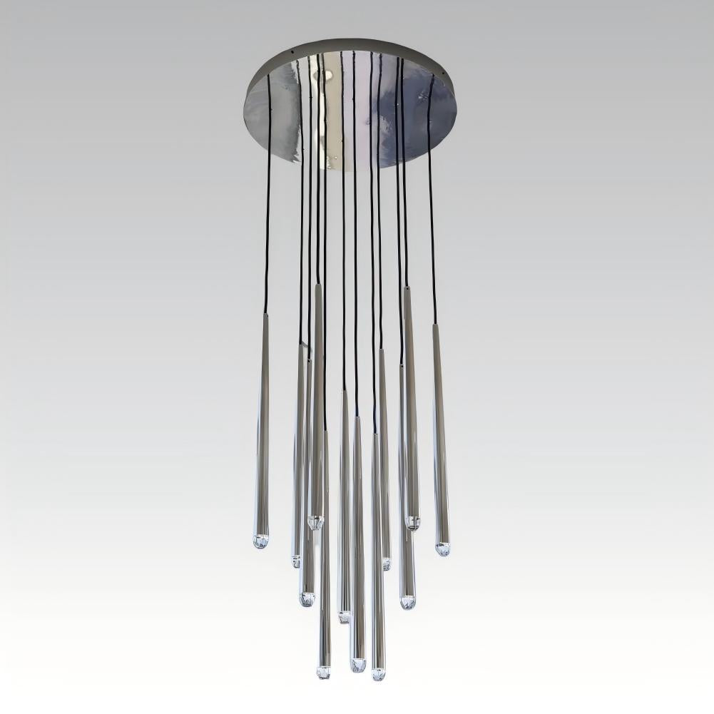 24 Inch Rod Cascading Round Chandelier - Aquitaine