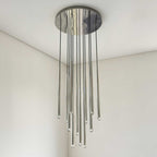 24 Inch Cascading Rod Staircase Chandelier - Aquitaine