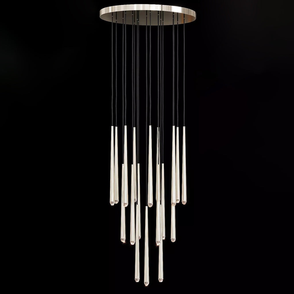 30 Inch Rod Cascading Round Chandelier - Aquitaine