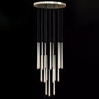 30 Inch Rod Cascading Round Chandelier - Aquitaine